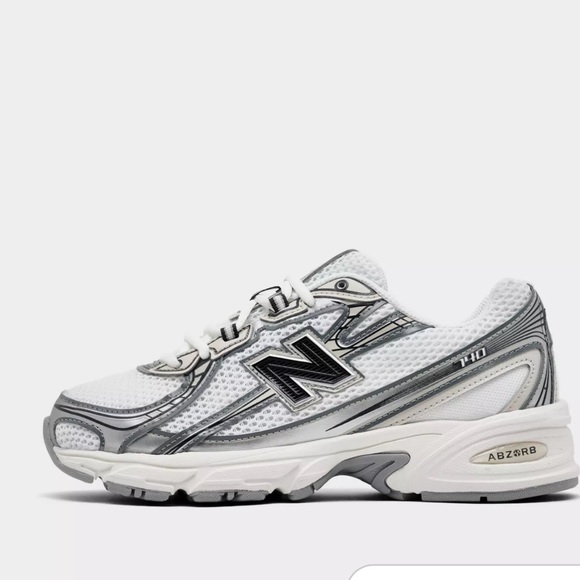 New Balance Women's 749 Silver and White Sneakers - Picture 2 of 3